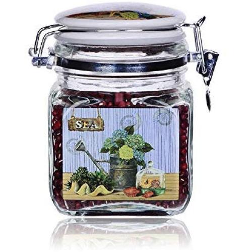 Yl Ly Storage Tank Food Sealed Jars Household Cereals Cans Snacks Dried Fruit Bottles Transparent Glass Candy Milk Powder Cans 650Ml