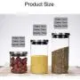 WANGLXST 3 Food Storage Container with Lid, Food Grade Cereal Containers for Storage, BPA Free, Stackable Snacks, Cereals Jar, Transparent WANGLXST 3 Food Storage Container with Lid, Food Grade Cereal Containers for Storage, BPA Free, Stackable Snacks, Cereals Jar, Transparent