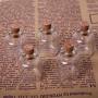 5Pcs/Lot Cork Stopper Small Glass Bottle Tiny Glass Jars With Cork Decorative Wish Glass Jars Vials For Decoration 22X28Mm,Clear