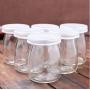 Astra shop Yoghurt Jars pudding Jar with Lid (3oz) 1set (6jars) Replacement Glass Jars for Yogurt Maker