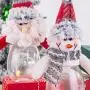 LIOOBO Christmas Candy Jar Snowman Santa Clear Plastic Candy Jar Gift Bottle Holder Decorative Candy Box for Christmas Party Favor