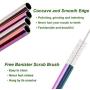 VEHHE Metal Straws Stainless Steel Straws 10.5'' Drinking Straws Reusable 4 Set - Ultra Long Rainbow Color-Cleaning Brush for 20/30 Oz for Yeti RTIC SIC Ozark Trail Tumblers (2 Straight|2 Bent|1 Brush)