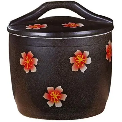 Bouteille Céramique Décoration Intérieure Récipient de Rangement Alimentaire Anti-Humidité, Contenant avec Couvercle, Accessoires Décoratifs (Couleur : Noir B, Taille : 31x33x27cm) Bouteille Céramique Décoration Intérieure Récipient de Rangement Alimentaire Anti-Humidité, Contenant avec Couvercle, Accessoires Décoratifs (Couleur : Noir B, Taille : 31x33x27cm)