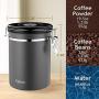 Conteneur à Café Veken, Acier Inoxydable, Étanch, avec Suiveur de Date et Cuillère pour les Graines, les Poudres, le Thé, la Farine, les Céréales, le Sucre, 22OZ, Gris Conteneur à Café Veken, Acier Inoxydable, Étanch, avec Suiveur de Date et Cuillère pour les Graines, les Poudres, le Thé, la Farine, les Céréales, le Sucre, 22OZ, Gris