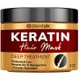 Keratin Hair Treatment - Repairs Dry & Damaged Hair - Professional Keratin Complex with Vitamin E - Aloe Vera - Avocado Oil - Moisturizing Anti Frizz Hair Mask - Keratin Hair Mask Deep Conditioner - Made in USA