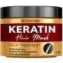Keratin-Haarbehandlung – Repariert Trockenes und Beschädigtes Haar – Professionelle Keratin Complex mit Vitamin E – Aloe Vera – Avocadoöl – Feuchtigkeitsspendende Anti-Frizz-Haarkur – Keratin Haarkur Tiefenpflegemaske