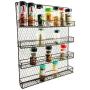 Metal Spice Rack Kitchen Wall Mount 4 Tier Metal Wire Spices Organizer Pantry Cabinet Chicken Wire Hanging Wall Mounted Cupboard Herbs Seasoning Jars Storage Organizer Antique Brown