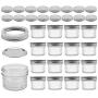 Tebery 16 Pack Mason Jars Canning Jars 4 OZ Jelly Jars With Regular Lids and Bands, Extra 16 Lids 40 Chalkboard Labels Included