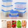 Food Storage Containers with Lids, Rectangular BPA-Free Deli Container, 45.6 Ounce, Leak Proof, Airtight, Microwave,Dishwasher Safe, Stackable, Reusable, White