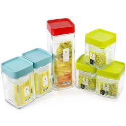 Glasslock 12-Piece Square Block Canister Set