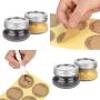 Mini Mason Jars Round 4 oz - Small Canning Glass Jars with Lids - 16 Pack Cute Jars with 40 Labels & Chalk Marker, Clear Containers for your Candy, Jelly, Overnight Oats, Yogurt, Honey & Baby Food