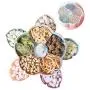 JUSTDOLIFE Snack Serving Tray Double-Layer Flower Fruit Plate Divided Serving Tray with Lid JUSTDOLIFE Snack Serving Tray Double-Layer Flower Fruit Plate Divided Serving Tray with Lid