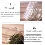 Kitchen Food Storage Jar Airtight Food Storage Three-piece Storage Tank Transparent Glass Tea Can (Size : Round 500ml)