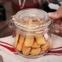 YunNasi Glass Favor Jars with Lids Airtight Canister Food Storage Canning Bottles Jar for Sauce Coffee Beans Cookies Candies Clear (25.62oz-750ml)