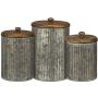 Primitives by Kathy 37690 Tin Canisters, Galvanized Metal