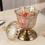 Schokoladenbehälter, großer brauner Zuckerbehälter, Dekorativ, für Hochzeit, Buffet, Party, Glas Candy Jar, 14x24cm
