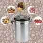 FancyWhoop Coffee Canister Stainless Steel Fresher Beans and Grounds for Longer - Canister with Date Tracker with Scoop FancyWhoop Coffee Canister Stainless Steel Fresher Beans and Grounds for Longer - Canister with Date Tracker with Scoop