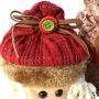 Holibanna Christmas Candy Jar Plush Santa Claus Candy Container Cookie Jar Box Holiday Party Decoration Ornament