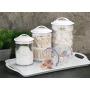 Calypso Basics by Reston Lloyd Acrylic Storage Canisters, Set of 3, White