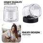 20 Pieces Round Pot Jars Plastic Cosmetic Containers Set with Lid for Liquid Creams Sample (Black Lid, 60 ml/ 2 oz)