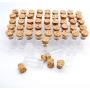 24PCS 16x23mm Clear Mini Small Tiny Glass Bottles Jars Vials with Wood Corks Top for Message Accessories Storage Arts Craft DIY Decoration Samples Blood Wishing Drifting(1ml)