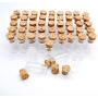 24PCS 16x23mm Clear Mini Small Tiny Glass Bottles Jars Vials with Wood Corks Top for Message Accessories Storage Arts Craft DIY Decoration Samples Blood Wishing Drifting(1ml)