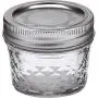 Bouteilles en verre Ball Mason 4oz à quilting avec couvercles et anneaux, ensemble de 12 Bouteilles en verre Ball Mason 4oz à quilting avec couvercles et anneaux, ensemble de 12