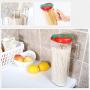 Kitchen Storage Box Food Storage Container - -Plastic Transparent Handle Noodle Jar - Good Sealing -/Temperature Resistance 1.6 L