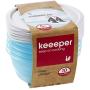 keeeper Freeze Food Box Mia Polar 0, 5L Round 5 Pieces in Blue, 5-Piece