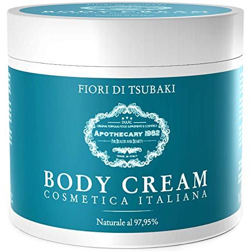 Dulàc - Body Cream Cosmetica Italiana - 16.91 Fl.oz - Moisturizing Body Cream with Tsubaki Flowers - your skin smooth, velvety, firm, hydrated - Natural at 97,95% - Apothecary 1982