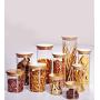 Yl Ly Household Cans Transparent Glass Snacks Sealed Cans Food Kitchen Miscellaneous Food Storage Bottle With Lid Storage Jar Small Bottle 650Ml