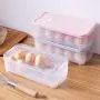Kitchen Food Storage Jar Airtight Food Storage Kitchen Glass Jar Moisture-Proof Home Multi-Purpose Jam Bottle Cruet Boxed Egg Box Crisper, Pink (Color : Pink) Kitchen Food Storage Jar Airtight Food Storage Kitchen Glass Jar Moisture-Proof Home Multi-Purpose Jam Bottle Cruet Boxed Egg Box Crisper, Pink (Color : Pink)