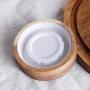 Glass Storage Jar Airtight Grain Cereal Storage Containers Storage Tank with Airtight Bamboo Lid for Tea, Coffee, Honey,Candy,etc (Size : 335ml)