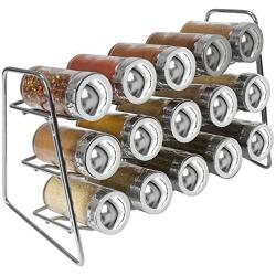 Sorbus 3 Tier Spice Rack Organizer with 15 Glass Bottle Spice Jars, Great for Countertops, Cabinet, Kitchen, Dining, Pantry Storage