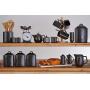 Premier Housewares Ceramic Text Tea Jar - Black