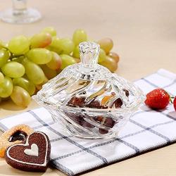 YL LY Crystal Transparent Glass Candy Jar Storage Tank With Lid Seasoning Storage Tea Box Fruit Creative Sugar Bowl 7Th Sugar Cylinder 1216.511Cm