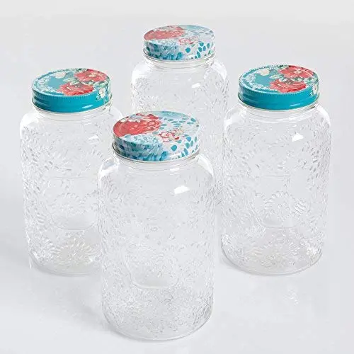 Bouteilles de Rangement Pioneer Woman Betsy Mason 32 oz. - Set de 4 Bouteilles de Rangement Pioneer Woman Betsy Mason 32 oz. - Set de 4