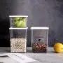 Clear Plastic Large Capacity Food Storage Containers with Lids Kitchen Storage Pot Jar for Dry Grain Fruit Vegetables Box,D
