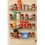 4 Tier Spice Rack - Cabinet Door and Wall Mountable Spice Rack - Herb Rack Chrome - Kitchen Cupboard Storage Organizer by Coninx - Holds 32 Jars