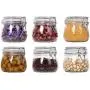 ComSaf Airtight Glass Canister Set of 6 with Lids 17oz Food Storage Jar Round - Storage Container with Clear Preserving Seal Wire Clip Fastening for Kitchen Canning Cereal,Pasta,Sugar,Beans,Spice ComSaf Airtight Glass Canister Set of 6 with Lids 17oz Food Storage Jar Round - Storage Container with Clear Preserving Seal Wire Clip Fastening for Kitchen Canning Cereal,Pasta,Sugar,Beans,Spice