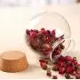 500ml/17oz Round Clear Glass Jar Food Wood Storage Jars Containers With Wood Cork Stopper Kitchen Snack Sealed Can for Tea Coffee Beans Candy Nuts Dry Flower 500ml/17oz Round Clear Glass Jar Food Wood Storage Jars Containers With Wood Cork Stopper Kitchen Snack Sealed Can for Tea Coffee Beans Candy Nuts Dry Flower