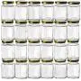 Gojars Hexagon Glass Jars 3oz Premium Food-grade. Mini Jars With Lids For Gifts, Wedding Favors, Honey, Jams And More. (24, 3oz) Gojars Hexagon Glass Jars 3oz Premium Food-grade. Mini Jars With Lids For Gifts, Wedding Favors, Honey, Jams And More. (24, 3oz)