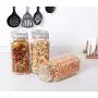 ComSaf Airtight Glass Canister Set of 3 with Lids 78oz Food Storage Jar Square - Storage Container with Clear Preserving Seal Wire Clip Fastening for Kitchen Canning Cereal,Pasta,Sugar,Beans,Spice ComSaf Airtight Glass Canister Set of 3 with Lids 78oz Food Storage Jar Square - Storage Container with Clear Preserving Seal Wire Clip Fastening for Kitchen Canning Cereal,Pasta,Sugar,Beans,Spice