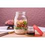 Jar in a Jar - 2-in-1 Glass Mason Jar Fitted with A Smaller Jar Inside Under One Leak Proof Lid Perfect for Storage & Food On The Go ? By Consol (34oz, Green)