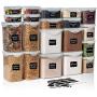 40 PC WIDE DEEP Food Storage Containers - Sugar, Flour Plastic Containers 40 pc (set of 20) - 27 FREE Chalkboard labels & Marker - Airtight, Leakproof, BPA Free - Microwave, Freezer & Dishwasher Safe