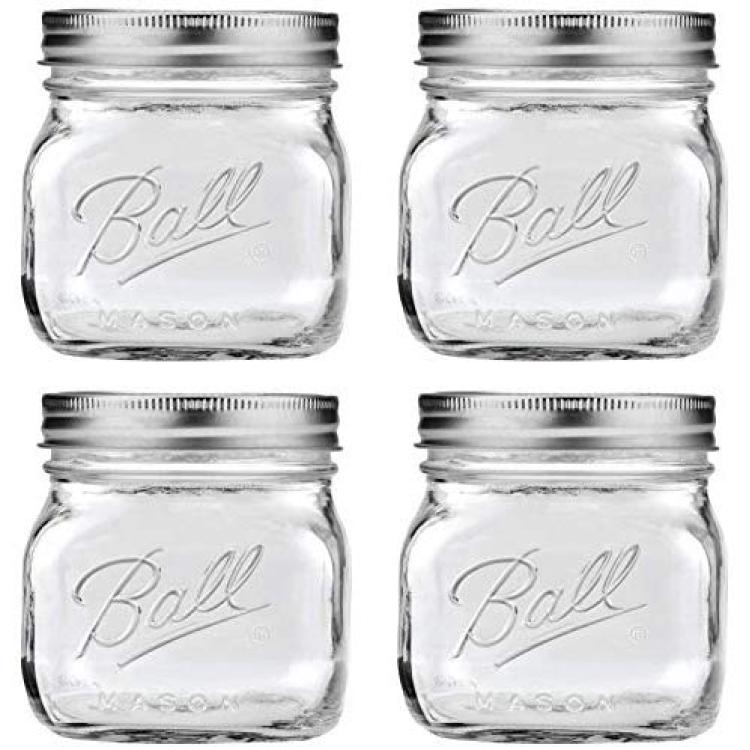 Elite Platinum Wide-Mouth Jars, 16-oz., 4-Pk.