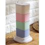 Shopps Multi-Color Vertical Seasoning jar, Rotating Seasoning Storage, Finishing Device, with 4 Spoons, Safe Material, can be Used to Hold seasonings.