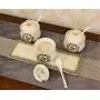 Mini Gewürzgläser Set, europäisches Kreativ-Küchenzubehör, 3-teilige Keramik-Set mit Untersetzer