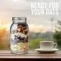 Ball Mason Jars 32 oz Bundle with Non Slip Jar Opener- Set of 4 Quart Size Mason Jars with Regular Mouth - Canning Glass Jars with Lids, Heritage Collection