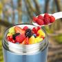 BlinkOne Food Jar with Folding Spoon: Double Walled Insulated, Unbreakable, Leak Proof and Shake Resistant Container Flask (16 oz)